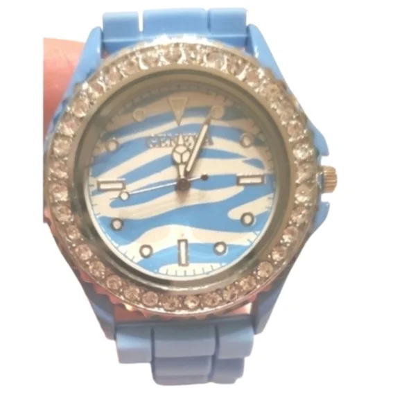 Geneva | Accessories | New Blue Zebra Geneva Watch Silicone  display picture 2